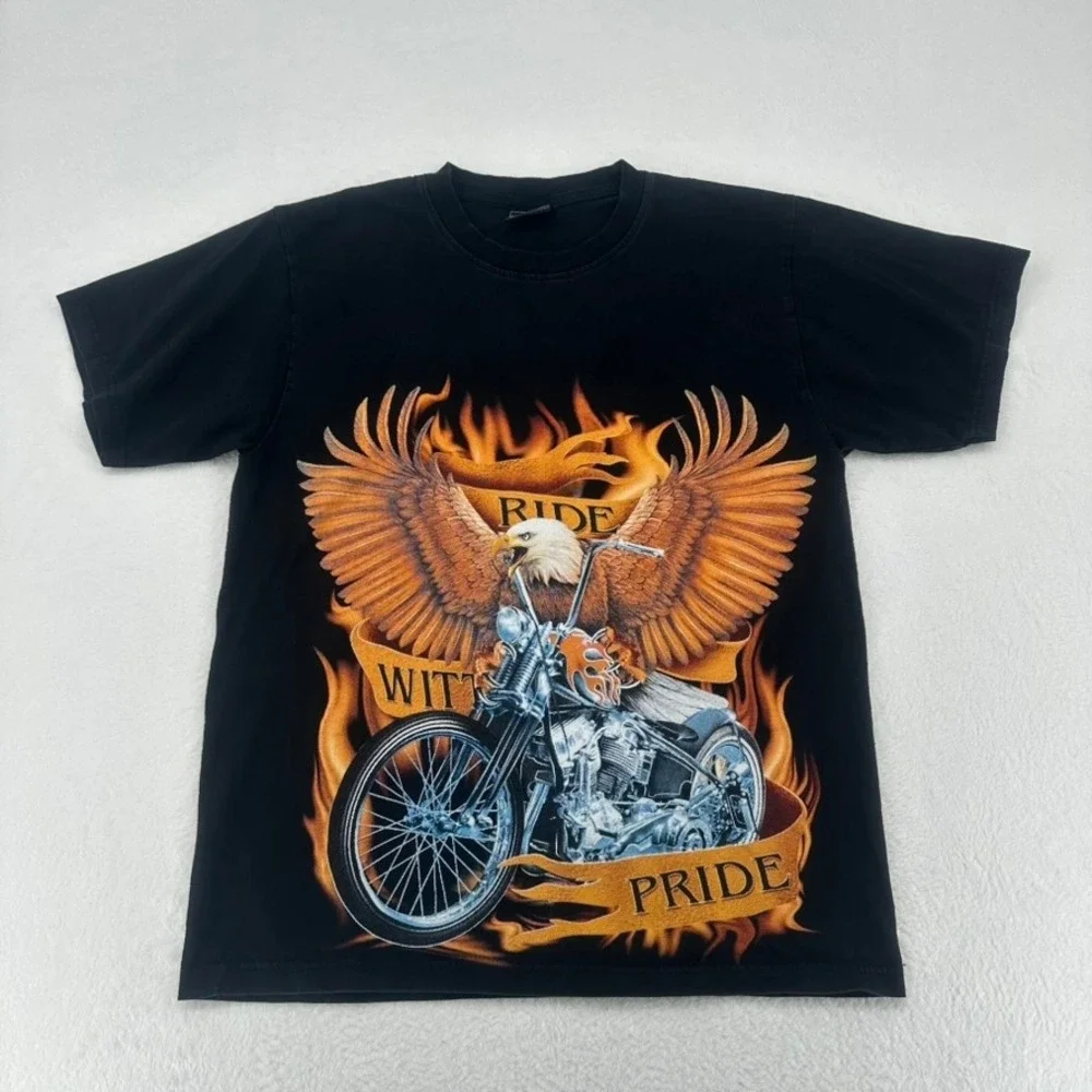 SP‎ General Clothing Ride With Pride Eagle Motorcycle T-Shirt Black M - Picture 13 of 16